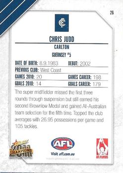 2011 Select AFL Champions #26 Chris Judd Back